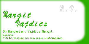 margit vajdics business card